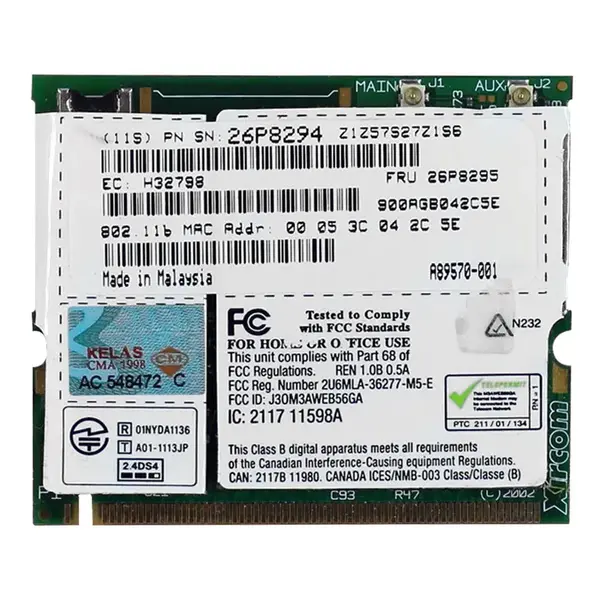 IBM 26P8295 | 802.11b+56K Mini-PCI Combo Wireless Network Card for ThinkPad