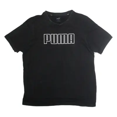 PUMA T-Shirt Black Short Sleeve Mens L