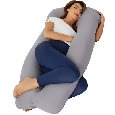 Pregnancy Pillow, 1 Count U-shaped Full Body Maternity Pillow with Removable Cover, Suitable for Back, Legs, Belly, Hip, Preg...