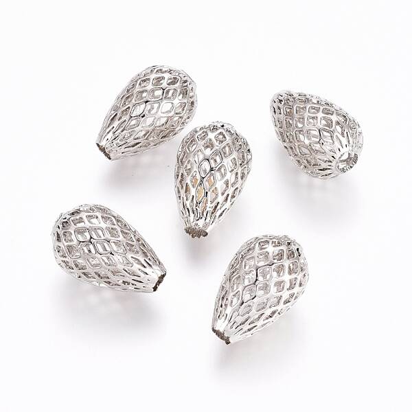 Rack Plating Brass Filigree Beads