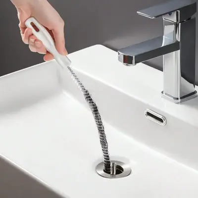 Kitchen Sink Drain Cleaning Tool, Long Handle Sink Drain Cleaning Tool, Household Sink Hair Removal Tool, Drain Clog Remover,...