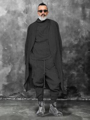 Unique Design Textured 3-Piece Sets, Black / XXXL