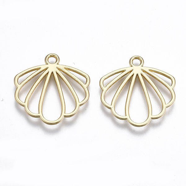 Rack Plating Alloy Open Back Bezel Pendants