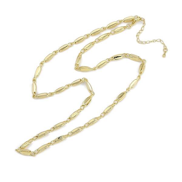 Rack Plating Brass Oval Link Chain Necklaces for Women