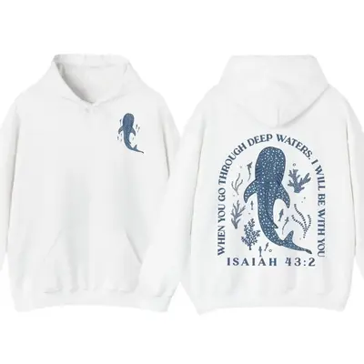 Whale Shark Tshirt, Hoodie Beachy Shirt, Shark Shirt, Jesus T-shirt, Hoodie Beachy Tee, Beachy Tee, Summer T-shirt, Christian...