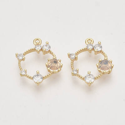 Brass Cubic Zirconia Pendants