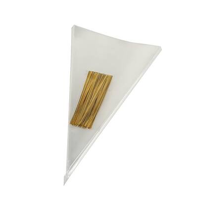 50Pcs Triangle Plastic Candy Bags