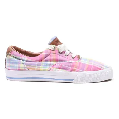 LAUREN RALPH LAUREN Low Top Trainers Pink Canvas Womens UK 6.5
