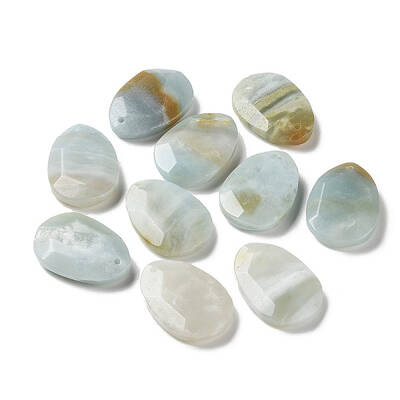 Natural Flower Amazonite Pendants