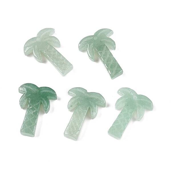 Natural Green Aventurine Coconut Tree Pendants