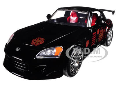 Johnny's 2001 Honda S2000 Black with Graphics Fast & Furious Movie 1/24 Diecast Model Car by Jada