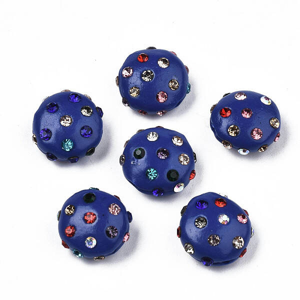 Polymer Clay Rhinestone Beads