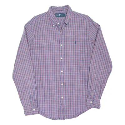 RALPH LAUREN Mens Shirt Red Check Long Sleeve M