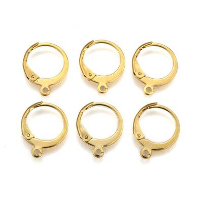 304 Stainless Steel Leverback Earring Findings