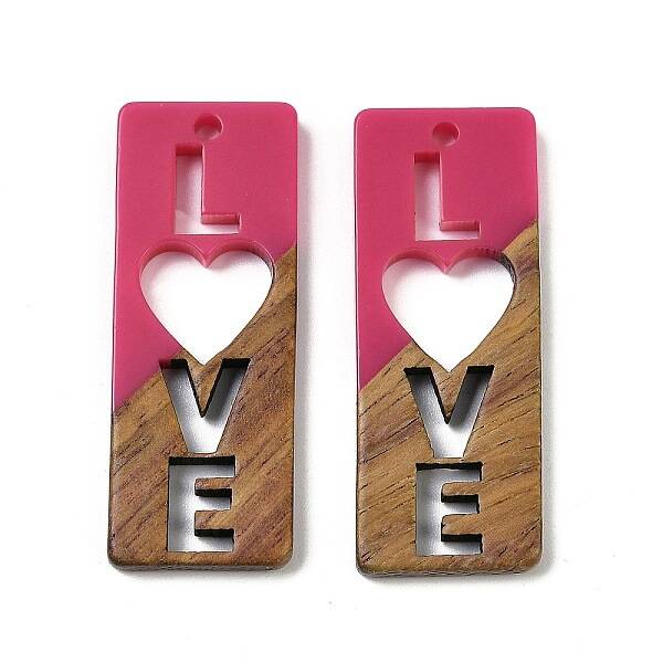 Resin and Walnut Pendants
