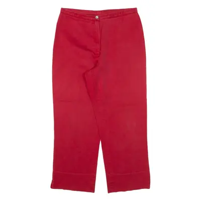 WICHELE Womens Trousers Red Regular Straight W29 L24