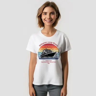 Cruise Vacation Retro Summer Family Reunion T-Shirt