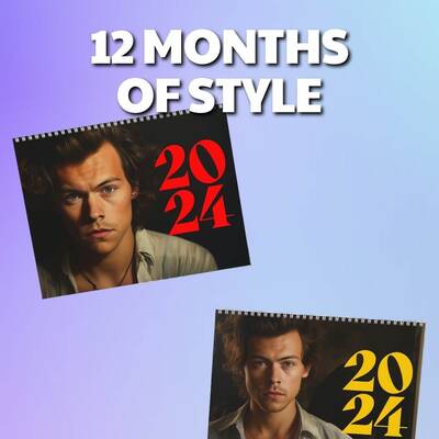 12 Months Of Harry Wall Calendar 2024 | Harry Merch