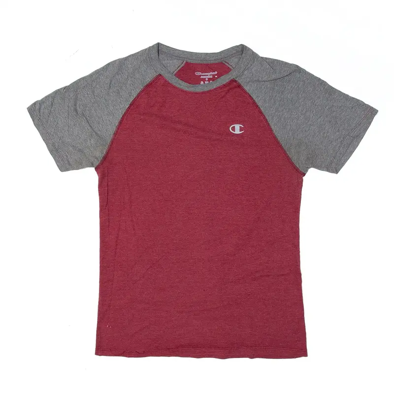 CHAMPION T-Shirt Maroon Short Sleeve Mens S