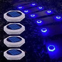 Solar Powered Outdoor Light, Waterproof Solar Garden Step Light, Outdoor Solar Wall Lights Suitable for Stairs Sidewalk Pathw...