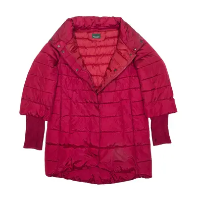 ENRICO COVERI Gloved Puffer Coat Red Nylon Womens M