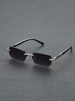 Men Fashionable Rimless Thin Sunglasses, Men Sunglasses, Lightweight Durable Sunglasses, Fashion Modern Frames Accessories fo...