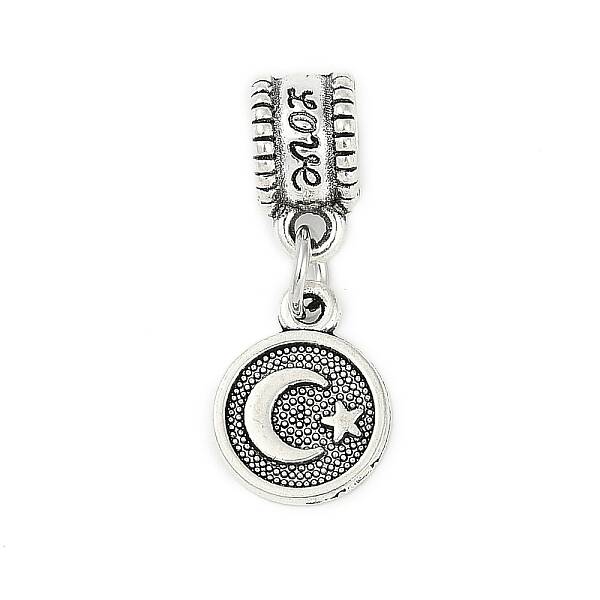 Rack Plating Brass European Dangle Charms
