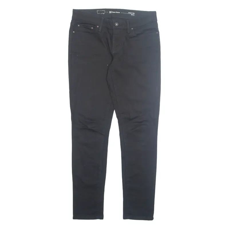 LEVI'S Womens Jeans Black Regular Tapered W26 L30