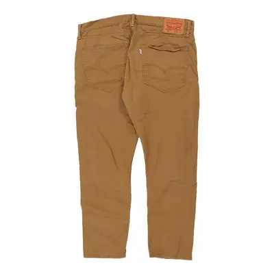 512 White Tab Levis Trousers - 37W 26L Brown Cotton