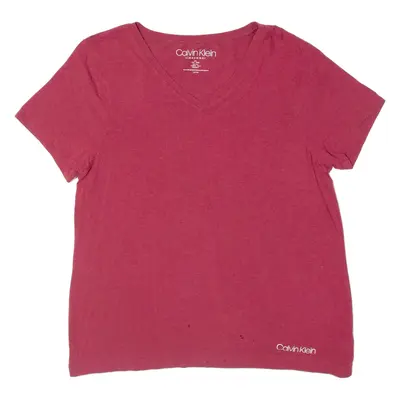 CALVIN KLEIN Sleepwear Womens T-Shirt Red L