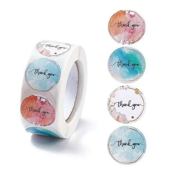 Paper Thank You Gift Sticker Rolls