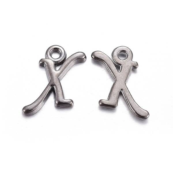 Gunmetal Plated Alloy Letter Pendants