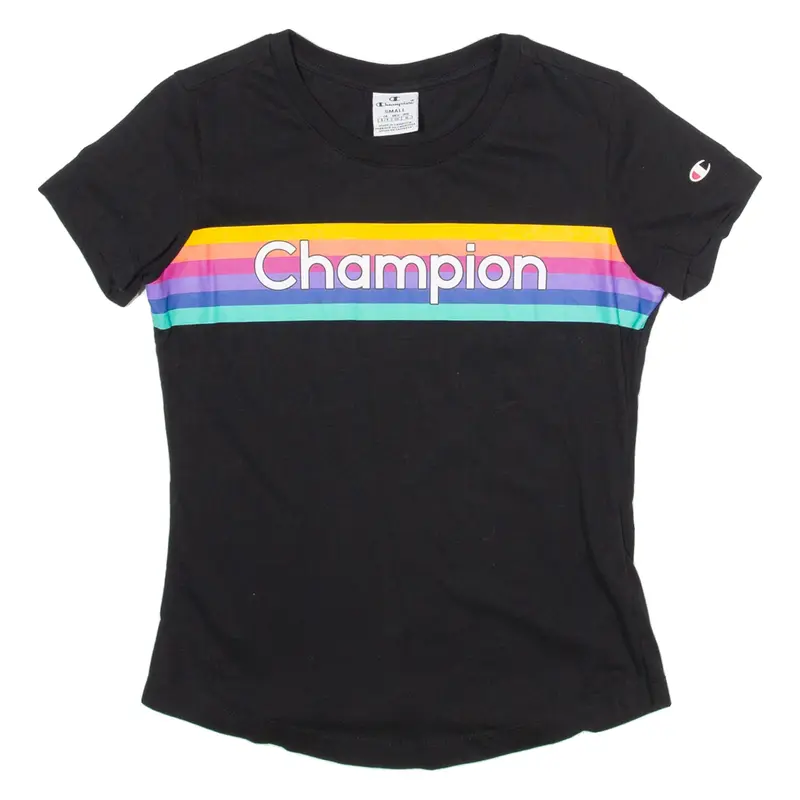 CHAMPION Womens T-Shirt Black S