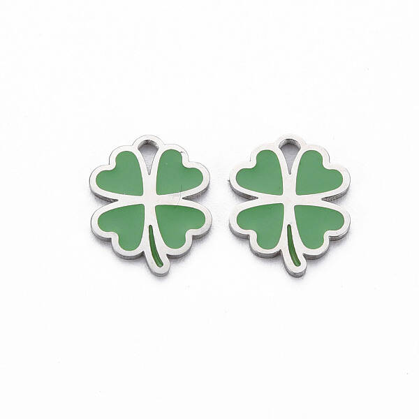 316 Surgical Stainless Steel Enamel Charms