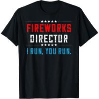 Men's Fireworks Director T-Shirt - Fourth of July Humor - Pyro Technician Gift - Funny Celebration Tee Cotton Fabric graphic ...