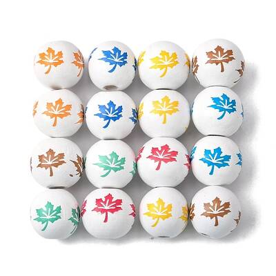 70pcs 7 Colors Theaceae Wood Beads