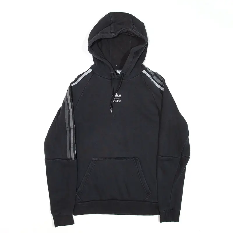 ADIDAS Hoodie Black Pullover Mens XS