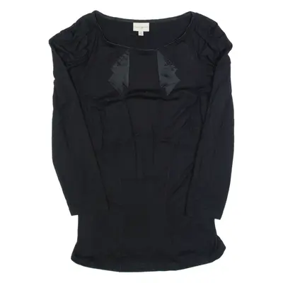 KAREN MILLEN Womens Top Black Long Sleeve UK 10