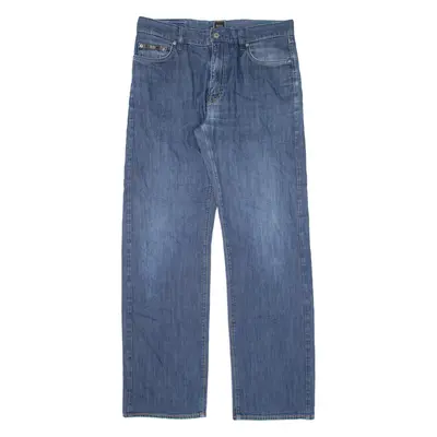 HUGO BOSS Mens Jeans Blue Relaxed Straight W34 L34