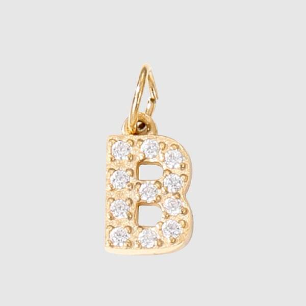 Stainless Steel Cubic Zirconia Pendants with Jump Rings