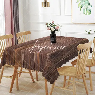 Aperturee Realistic Wood Grain Modern Rectangle Tablecloth, 52 x 70 inch, 30.82 USD, rectangle tablecloths, ZWH01808-A