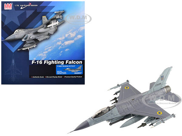 Lockheed F-16AM Fighting Falcon Fighter Aircraft UA24-3596, Pylon Integrated Dispenser System Plus (2024) Ukrainian Air For...