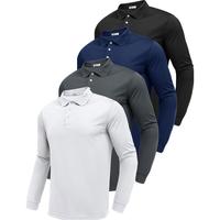 PINSPARK 1/3/4 Long Sleeve Polo Shirts UPF50+/Quick Dry for Men Moisture Wicking Golf Shirts Work Hiking Casual Collare Fathe...