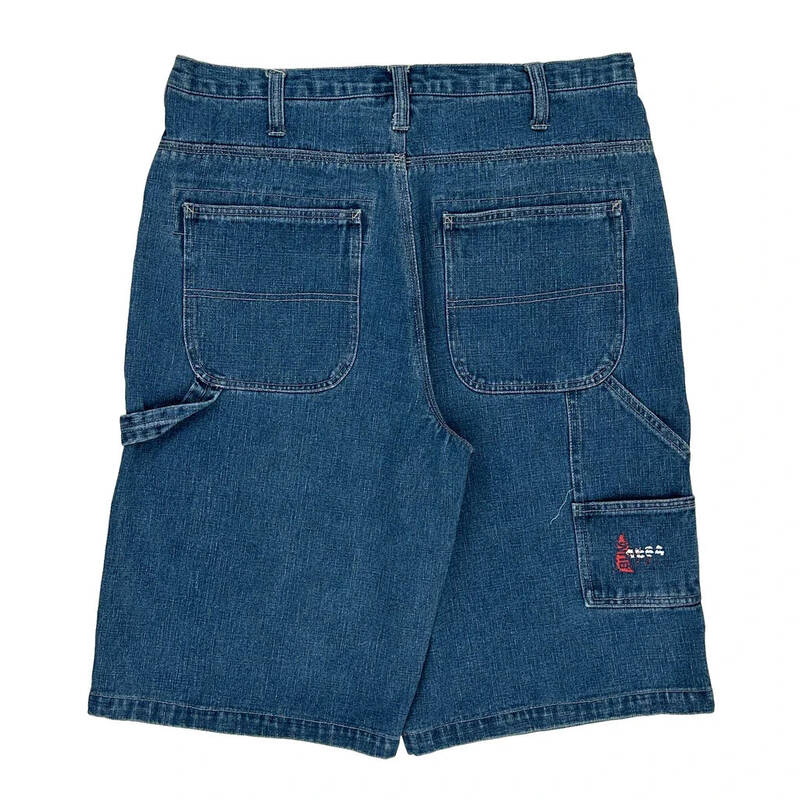 Carpenter Style B.U.M. Equipment Denim Shorts - 34W 13L Blue Cotton