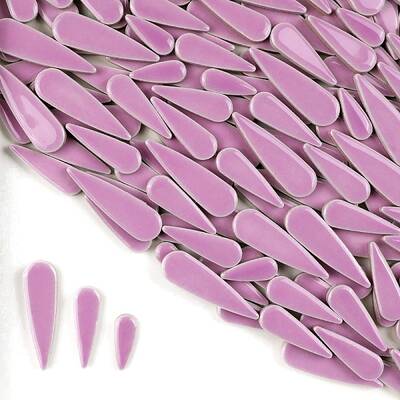 3 Styles Teardrop Shape Porcelain Mosaic Tiles