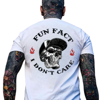 Fun Fact I Don't Care T-shirt, Skull Graphic Tee, Bold Statement Shirt, Cool Skull Design Tee, Fun Fact T-shirt, Casual Skull...
