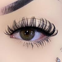 15mm D Curl Fluffy Russian False Eyelashes, Natural Curling Eye Makeup Strip Lashes for Lashes Extensions, Women & Girls Eye ...