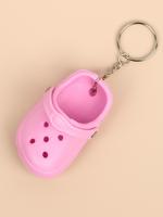 Cute Pink Mini Clogs Design Keychain, Creative Hollow Out Design Keychain for Women & Men, Bag Pendant for Car Key, Bag Decor...