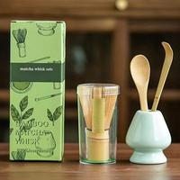Matcha Tea Making Tool Set, 4 Counts/set Tea Tool Set, Including Bamboo Matcha Whisk & Tea Spoon & More, Wooden Tea Making Ut...