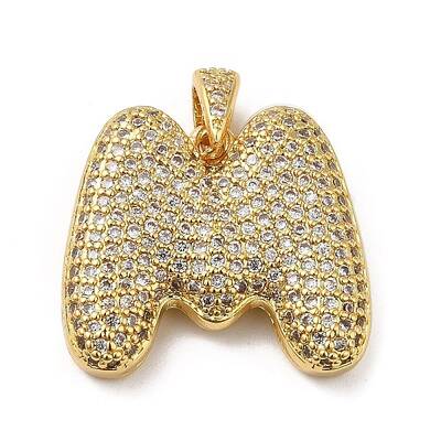 Brass Micro Pave Cubic Zirconia Pendants